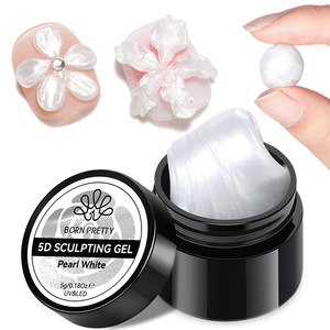 Gel de Sculpture 3D pour Ongles Blanc Perle, Sans Résidu, Texture Bonbon, Gel de Modelage et de Sculpture en Pot pour Salon de Manucure et Art des Ongles - Product Image 1