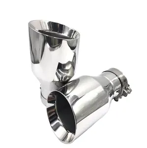 Performance factory customized 304 stainless steel 2.5 "to 4.0" exhaust tip muffler tip T304 stainless steel car tail pipe