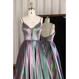 Luxe moderne a-ligne Chic Corset robe nouveau <span class=keywords><strong>dégradé</strong></span> étoile soirée col en v robe Banquet haut de gamme tempérament longueur au sol - Product Image 4