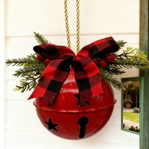 Campanelle Natalizie Colorate Placcate Argento, Decorazioni Festive in Metallo, Campana Gigante Personalizzabile - Product Image 3