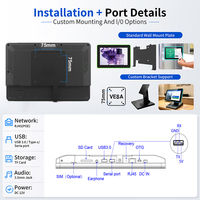 Tablet Android POE 10.1 Inci RJ45 dengan Layar Sentuh untuk Pemasangan di Dinding, PC untuk Sistem Pemesanan Ruang Konferensi dan Rumah Pintar
