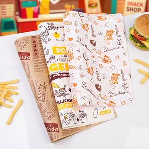 Custom Printed Greaseproof Food <b>Wrapping</b> <b>Paper</b> for Deli Food Grade Baking <b>Paper</b> Hamburger Sandwich Takeaway Packaging <b>Paper</b> - Product Image 3
