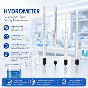 Hydromètre en verre, densimètre, plage 0,8-1,4, testeur de densité des liquides haute précision, salinomètre, concentrateur pour usage industriel et en laboratoire - Product Image 2