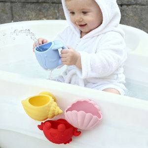 Jouets de bain éducatifs pour bébés 4-en-1 sans BPA avec ventouses, jouets aquatiques en forme de vagues - Product Image 5
