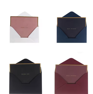 Cartes de remerciement personnalisées de luxe avec dorure à chaud et enveloppes pour mariage, anniversaire, petite entreprise - Product Image 1