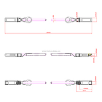 Câbles en cuivre actifs à connexion directe 10G SFP Plus, câble Twinax en cuivre SFP compatible Cisco 10G SFP+ DAC AWG30 passif