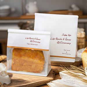 Emballage de pain personnalisé sac à fond carré pour <span class=keywords><strong>tranche</strong></span> de pain grillé emballage de boulangerie transparent sac d'impression de qualité alimentaire en PET - Product Image 6