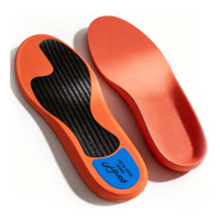 Semelles sportives en fibre de carbone OEM, confortables, absorbant les chocs, haute performance, évacuation de l'humidité, respirantes, durables, orange