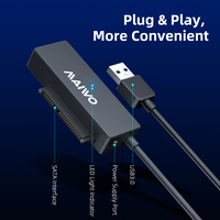 2-in-1 SATA 3 ke USB 3.0 Adapter 5Gbps 2.5 "3.5 \" Hard Disk Converter Gratis plastik HDD kandang & USB kabel alat desain