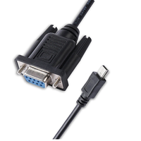 Cable de Datos de Descarga Serial RS232 con Conector Hembra D-Sub DB9 de 9 Pines a Mini USB