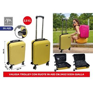 Maleta con Ruedas ABS Amarilla CM.34X21X55h - Product Image 1