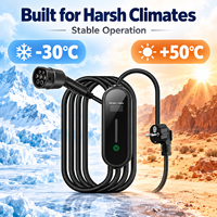 Chargeur EV portable de type 2 CE TUV CB RoHS 16A 32A 230V 3.5kW 7kW 50/60Hz, charge programmée, courant réglable, IP67, OEM ODM