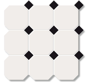Carreau de mosaïque octogone 12 "x 12" Tuile de mosaïque décorative murale en mélange <span class=keywords><strong>noir</strong></span> <span class=keywords><strong>et</strong></span> <span class=keywords><strong>blanc</strong></span> - Product Image 1