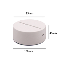 Base de lampe LED rechargeable à intensité tactile, lumière chaude, mini base de lampe LED tactile, éclairage pour enfants avec batterie