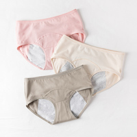 Logo personnalisé pas cher prix M-2XL grande taille coton période menstruelle culotte réutilisable femmes période sous-vêtements 8 couleurs