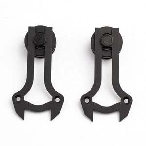 Juego de Rieles para Puertas Corredizas WEKIS, Duraderos, de Latón y Acero, Estilo Europeo Antiguo, para Instalación con Tornillos en Madera - Product Image 2