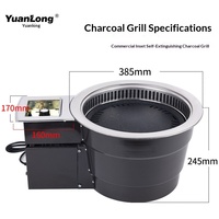 Gril électrique coréen auto-extinguissant, écologique et sans fumée, en acier inoxydable, pour usage commercial, avec plaque de cuisson