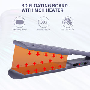 Lisseur de cheveux professionnel portable, fer à lisser électrique en céramique pour cheveux bouclés/fins, logo personnalisé, chauffage rapide MCH - Product Image 4