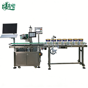 Machine de marquage laser CO2 automatique pour canettes métalliques revêtues, inspection des codes QR, rejet des codes indéchirables, système d'acquisition de données - Product Image 3