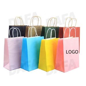 Sacs en papier kraft marron et blanc pour supermarché, impression de logo personnalisée, sacs à emporter pour aliments, biscuits, sandwichs, gâteaux - Product Image 3