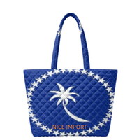 Sac fourre-tout matelassé avec drapeau de la Barbade, sacs à main de travail pour femmes, sacs fourre-tout légers à ouverture supérieure pour les voyages, l'université et la plage