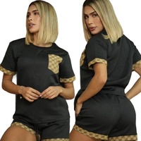 Conjunto de Camiseta y Pantalones Cortos de Ciclismo para Mujer, Diseño 3D con Logotipo Jacquard, Estampado de Diseñador, Estilo Casual, 2 Piezas, Verano 2025