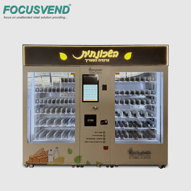 66 Selection Fresh Food Vending Machine with Flexible Robot Pickup System ADA Compliant Multiple Payment Options SDK Enabled