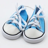 Mini 18 pouces poupée américaine chaussures 7cm poupée Denim toile jouets pour filles bricolage PVC plastique BJD Style poupées à la mode jouets en peluche