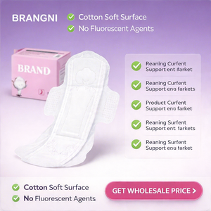 Toalla Sanitaria Hipoalergénica Ultrafina con Alas, Material de Algodón, Súper Absorbente y con Protección Contra Fugas para Uso Nocturno - Product Image 2