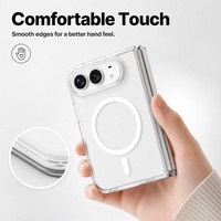 Coque de téléphone transparente intégrale de luxe C0363, coque arrière magnétique anti-chute pour iPhone Duo