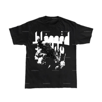 T-shirt personnalisé Slim Fit T-shirt à col rond en coton uni vierge T-shirt Streetwear à impression numérique Anime de haute qualité à épaules tombantes