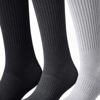 Chaussettes de sport mi-mollet à bord côtelé, compression de la voûte plantaire, talon renforcé, athlétiques, OEM en gros