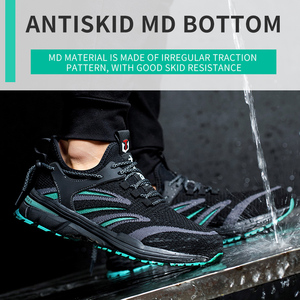 Zapatos de seguridad de trabajo informales con suela <span class=keywords><strong>MD</strong></span> antiaplastamiento, antipinchazos, resistentes al desgaste, transpirables y ligeros - Product Image 3