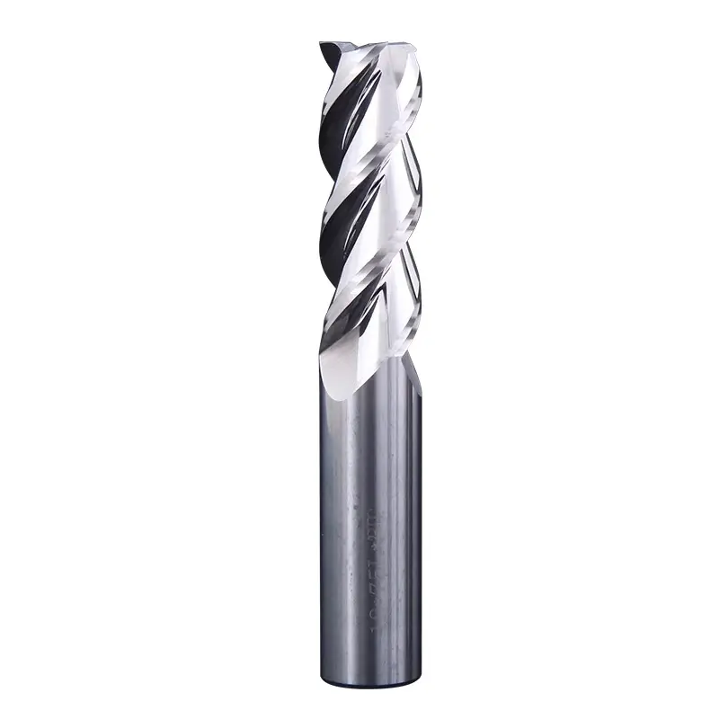 Mirror high gloss 3-edge aluminum alloy milling cutter tungsten steel end mill TBM CNC machining tools