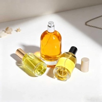 Flacons de parfum ronds en verre de 30 ml/50 ml/100 ml, contenants classiques rechargeables avec bouchon à vis pour cosmétiques/flacon de parfum en verre