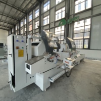 Scie à double tête CNC OUWO en promotion, scie à onglets double pour profilés et fenêtres en aluminium