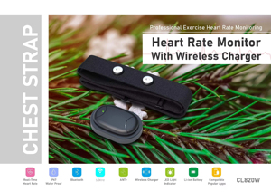 Moniteur de fréquence cardiaque sans fil avec sangle pectorale, montre connectée étanche et haute précision pour le cyclisme et la course à pied - Product Image 5