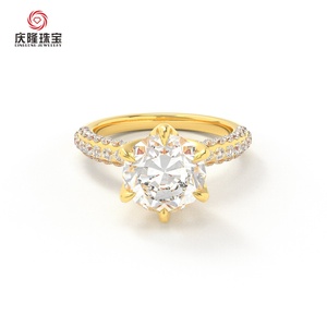 Diamond Band <b>Ring</b> Women Wedding Lab Grown Diamond IGI Certified PT950 Double <b>Rings</b> for <b>Couple</b> Party & Anniversary Classic - Product Image 5