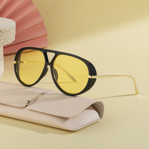 Nouvelles lunettes de soleil 2025 style européen et américain pour homme, double pont, protection UV400, monture complète, pour l'extérieur, transfrontalières - Product Image 1