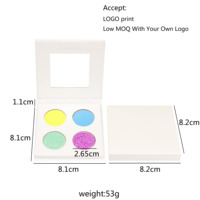 Palette d'ombres à paupières végétaliennes de marque privée 4 maquillage sec poudre mate scintillante chromée personnalisée