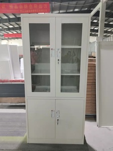 Hot <strong>Sale</strong> Modern 4-Door Metal Office Furniture <strong>Filing</strong> <strong>Cabinet</strong> Glass Door Steel Lemari Besi Archivad File Filling <strong>Cabinet</strong> - Product Image 3
