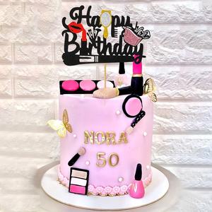 1 Uds Tema <span class=keywords><strong>de</strong></span> maquillaje Adornos <span class=keywords><strong>para</strong></span> pastel <span class=keywords><strong>de</strong></span> feliz <span class=keywords><strong>cumpleaños</strong></span>, lápiz labial rímel tema insertos <span class=keywords><strong>de</strong></span> pastel <span class=keywords><strong>de</strong></span> <span class=keywords><strong>cumpleaños</strong></span> <span class=keywords><strong>para</strong></span> <span class=keywords><strong>mujer</strong></span> suministros <span class=keywords><strong>de</strong></span> fiesta <span class=keywords><strong>de</strong></span> <span class=keywords><strong>cumpleaños</strong></span> - Product Image 4