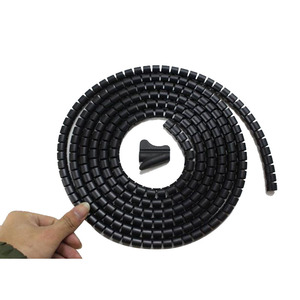 Protector de cable eléctrico en <span class=keywords><strong>espiral</strong></span> de PE de China, organizador de <span class=keywords><strong>cables</strong></span>, envoltura de Cable en <span class=keywords><strong>espiral</strong></span>, Kit DE GESTIÓN DE Cable transparente - Product Image 1