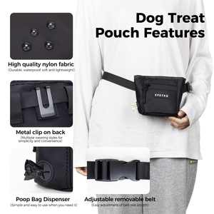 Bolso Bandolera Cruzado Unisex de Nailon con Bolsillo para Premios para Perros, Carga USB y Correa Magnética para Suministros de Paseo de Mascotas - Product Image 2