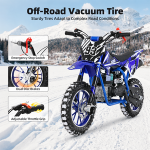 Mini moto tout-terrain <span class=keywords><strong>50cc</strong></span> 4 temps à refroidissement par air pour enfant, autonomie 30 km - Product Image 2