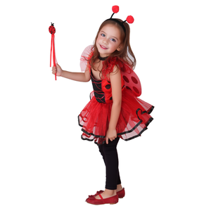 RTS popolare ragazze di Halloween coccinella <span class=keywords><strong>vestito</strong></span> con le ali e la bacchetta magica per la Performance di coccinella della ragazza dei bambini si vestono - Product Image 3
