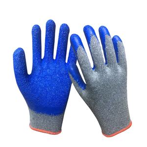 Gants de travail de sécurité antidérapants en tricot de coton enduit de latex froissé personnalisé en gros pour la construction de <span class=keywords><strong>protection</strong></span> des mains - Product Image 6
