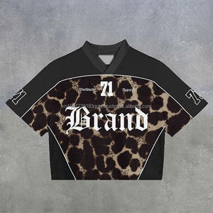 Nouveau T-shirt en jersey 100 % polyester respirant, col en V, coupe ample, décontracté, imprimé personnalisé, manches courtes, polyvalent, style sportif - Product Image 1