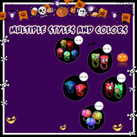 Anneaux en caoutchouc LED lumineux et clignotants multicolores pour fêtes, Halloween, Thanksgiving, remise des diplômes