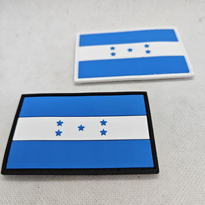 แผ่นแปะธงชาติฮอนดูรัส ทำจากยางพีวีซี ธงชาติแบบกำหนดเองได้ ผลิตตามแบบ OEM ธงชาติอเมริกัน สำหรับเสื้อผ้า ลายนูนแบบดิบ ผ้าเนื้อนุ่ม ผ้าสักหลาด แบบสามมิติ ผลิตตามสั่ง - Product Image 5